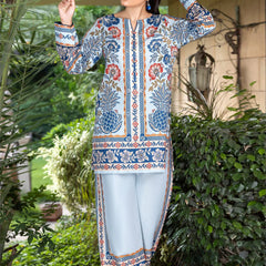 Blue Garden Printed Co-Ord Set