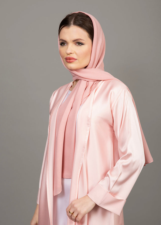 Blush Rose Luxury 3-Piece Abaya Set