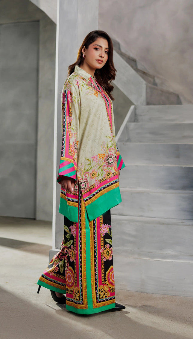 Mehfil Bloom Muslin Co-Ord Set