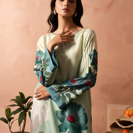 Mint Flora Kaftan