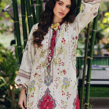 Crimson Bloom Swiss Cotton Kaftan