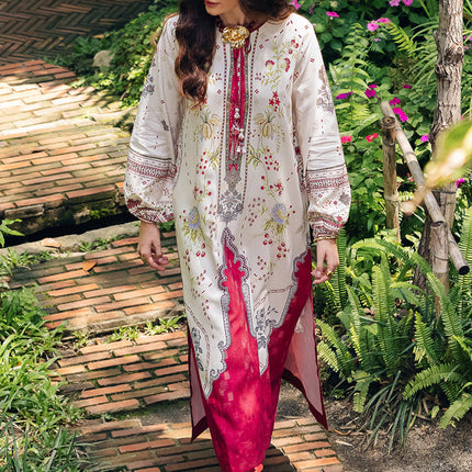 Crimson Bloom Swiss Cotton Kaftan