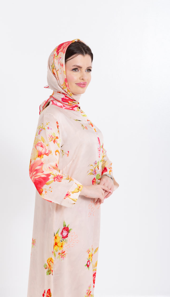 Aaliya Blush Rose Cupro Satin Scarf
