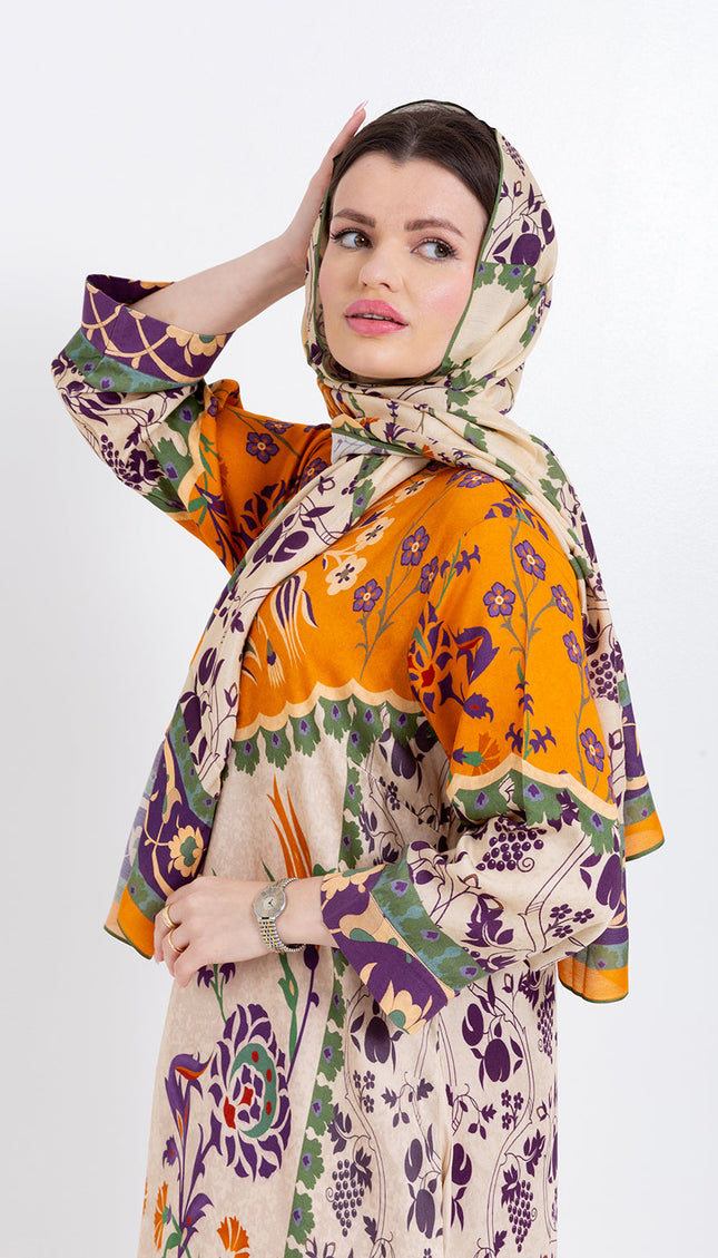 Zoya Ivory Amber Cupro Satin Scarf