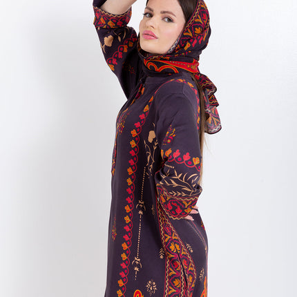 Zivara Wine Plum Cupro Satin Scarf